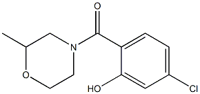 5-chloro-2-[(2-methylmorpholin-4-yl)carbonyl]phenol 구조식 이미지
