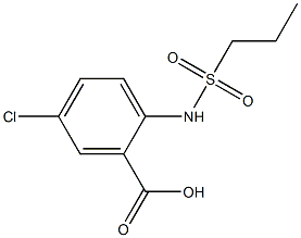 5-chloro-2-[(propylsulfonyl)amino]benzoic acid 구조식 이미지