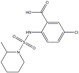 5-chloro-2-{[(2-methylpiperidine-1-)sulfonyl]amino}benzoic acid 구조식 이미지