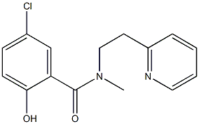 5-chloro-2-hydroxy-N-methyl-N-[2-(pyridin-2-yl)ethyl]benzamide 구조식 이미지