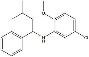 5-chloro-2-methoxy-N-(3-methyl-1-phenylbutyl)aniline Structure