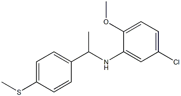 5-chloro-2-methoxy-N-{1-[4-(methylsulfanyl)phenyl]ethyl}aniline Structure