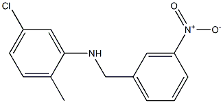 5-chloro-2-methyl-N-[(3-nitrophenyl)methyl]aniline Structure