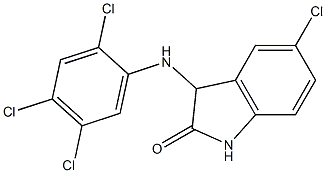 5-chloro-3-[(2,4,5-trichlorophenyl)amino]-2,3-dihydro-1H-indol-2-one 구조식 이미지