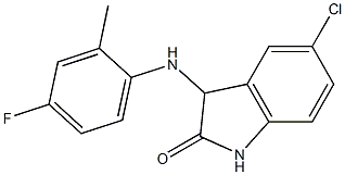 5-chloro-3-[(4-fluoro-2-methylphenyl)amino]-2,3-dihydro-1H-indol-2-one 구조식 이미지