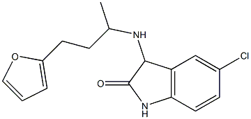 5-chloro-3-{[4-(furan-2-yl)butan-2-yl]amino}-2,3-dihydro-1H-indol-2-one Structure