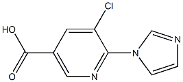 5-chloro-6-(1H-imidazol-1-yl)nicotinic acid Structure