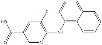 5-chloro-6-(naphthalen-1-ylamino)pyridine-3-carboxylic acid 구조식 이미지