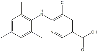 5-chloro-6-[(2,4,6-trimethylphenyl)amino]pyridine-3-carboxylic acid Structure