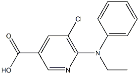 5-chloro-6-[ethyl(phenyl)amino]pyridine-3-carboxylic acid 구조식 이미지