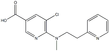 5-chloro-6-{methyl[2-(pyridin-2-yl)ethyl]amino}pyridine-3-carboxylic acid 구조식 이미지