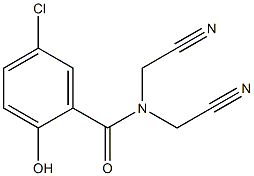 5-chloro-N,N-bis(cyanomethyl)-2-hydroxybenzamide 구조식 이미지