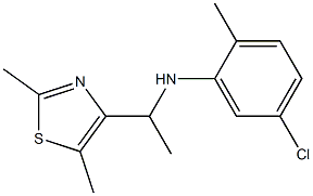 5-chloro-N-[1-(2,5-dimethyl-1,3-thiazol-4-yl)ethyl]-2-methylaniline Structure