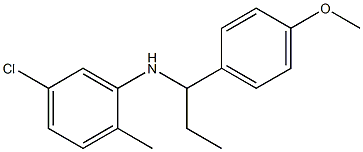 5-chloro-N-[1-(4-methoxyphenyl)propyl]-2-methylaniline 구조식 이미지