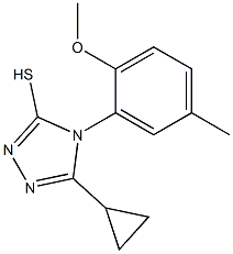 5-cyclopropyl-4-(2-methoxy-5-methylphenyl)-4H-1,2,4-triazole-3-thiol 구조식 이미지