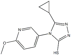 5-cyclopropyl-4-(6-methoxypyridin-3-yl)-4H-1,2,4-triazole-3-thiol Structure