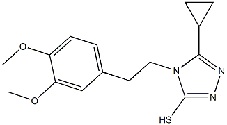 5-cyclopropyl-4-[2-(3,4-dimethoxyphenyl)ethyl]-4H-1,2,4-triazole-3-thiol Structure