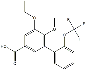 5-ethoxy-6-methoxy-2'-(trifluoromethoxy)-1,1'-biphenyl-3-carboxylic acid 구조식 이미지