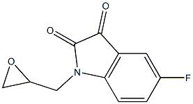 5-fluoro-1-(oxiran-2-ylmethyl)-2,3-dihydro-1H-indole-2,3-dione 구조식 이미지