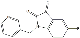 5-fluoro-1-(pyridin-3-ylmethyl)-2,3-dihydro-1H-indole-2,3-dione Structure