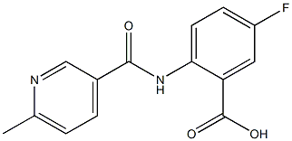 5-fluoro-2-{[(6-methylpyridin-3-yl)carbonyl]amino}benzoic acid 구조식 이미지