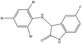 5-fluoro-3-[(2,4,6-tribromophenyl)amino]-2,3-dihydro-1H-indol-2-one 구조식 이미지