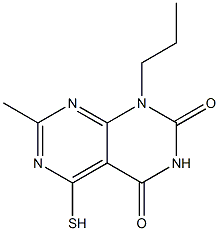5-mercapto-7-methyl-1-propylpyrimido[4,5-d]pyrimidine-2,4(1H,3H)-dione 구조식 이미지