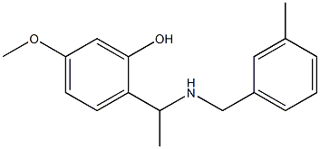 5-methoxy-2-(1-{[(3-methylphenyl)methyl]amino}ethyl)phenol Structure