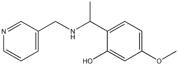 5-methoxy-2-{1-[(pyridin-3-ylmethyl)amino]ethyl}phenol 구조식 이미지