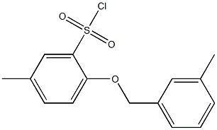 5-methyl-2-[(3-methylphenyl)methoxy]benzene-1-sulfonyl chloride Structure