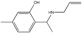 5-methyl-2-[1-(prop-2-en-1-ylamino)ethyl]phenol Structure