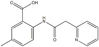 5-methyl-2-[2-(pyridin-2-yl)acetamido]benzoic acid Structure