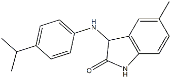 5-methyl-3-{[4-(propan-2-yl)phenyl]amino}-2,3-dihydro-1H-indol-2-one Structure