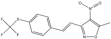 5-methyl-4-nitro-3-((E)-2-{4-[(trifluoromethyl)thio]phenyl}vinyl)isoxazole Structure