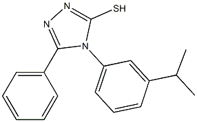 5-phenyl-4-[3-(propan-2-yl)phenyl]-4H-1,2,4-triazole-3-thiol 구조식 이미지