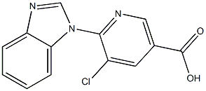 6-(1H-benzimidazol-1-yl)-5-chloronicotinic acid Structure