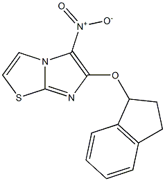 6-(2,3-dihydro-1H-inden-1-yloxy)-5-nitroimidazo[2,1-b][1,3]thiazole Structure