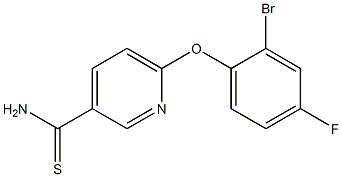 6-(2-bromo-4-fluorophenoxy)pyridine-3-carbothioamide Structure