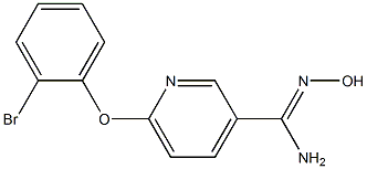 6-(2-bromophenoxy)-N'-hydroxypyridine-3-carboximidamide 구조식 이미지