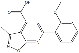 6-(2-methoxyphenyl)-3-methylisoxazolo[5,4-b]pyridine-4-carboxylic acid 구조식 이미지