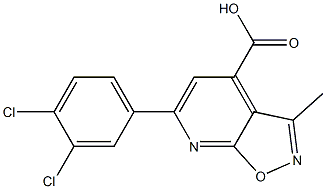 6-(3,4-dichlorophenyl)-3-methylpyrido[3,2-d][1,2]oxazole-4-carboxylic acid 구조식 이미지