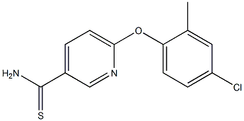 6-(4-chloro-2-methylphenoxy)pyridine-3-carbothioamide Structure