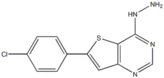 6-(4-chlorophenyl)-4-hydrazinothieno[3,2-d]pyrimidine 구조식 이미지