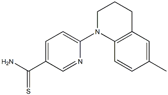 6-(6-methyl-1,2,3,4-tetrahydroquinolin-1-yl)pyridine-3-carbothioamide Structure