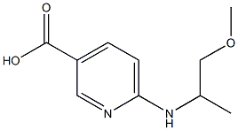 6-[(1-methoxypropan-2-yl)amino]pyridine-3-carboxylic acid 구조식 이미지