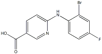 6-[(2-bromo-4-fluorophenyl)amino]pyridine-3-carboxylic acid Structure