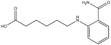 6-[(2-carbamoylphenyl)amino]hexanoic acid 구조식 이미지