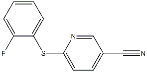 6-[(2-fluorophenyl)sulfanyl]pyridine-3-carbonitrile Structure