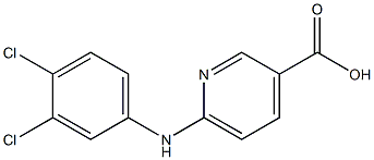 6-[(3,4-dichlorophenyl)amino]pyridine-3-carboxylic acid Structure