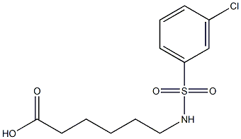 6-[(3-chlorobenzene)sulfonamido]hexanoic acid 구조식 이미지